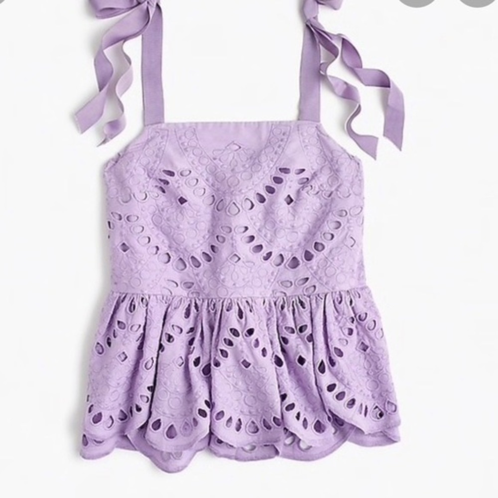 Jcrew purple cotton top